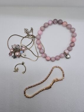 Pink Tone Jewelry Set
